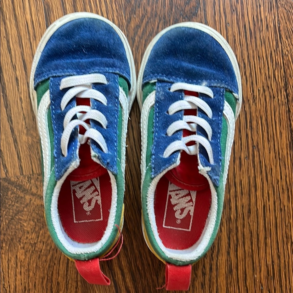 Vans Blue and Green Sneakers Classic Style